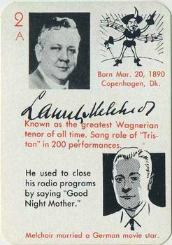 1945 Leister Autographs Card Game #2A Lauritz Melchior Front