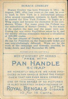 1911 American Tobacco Company Heroes of History / Men of History (T68) - Pan Handle Scrap #NNO Hon. Horace Greeley Back