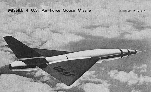 1958 Exhibits Missiles (W452-4) #4 U.S. Air Force Goose Missile Front