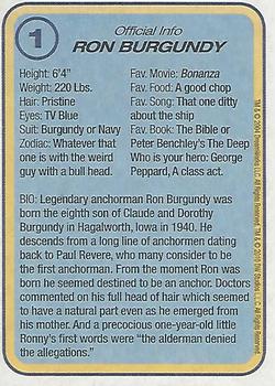 2011 DreamWorks Anchorman: The Legend of Ron Burgundy #1 Ron Burgundy Back