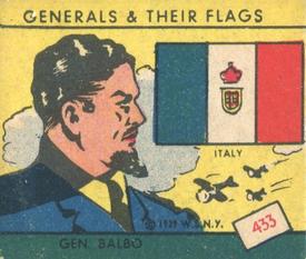 1939 W.S. Corp Generals & Their Flags (R58) #433 Italo Balbo Front