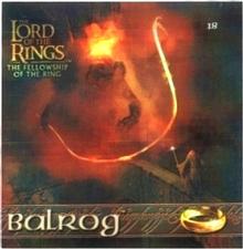 2002 Artbox Lord of the Rings Action Flipz - Mosaic Chrome Holo Stickers #18 Balrog Front