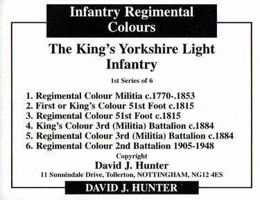 2009 Regimental Colours : The King's Own Yorkshire Light Infantry #NNO Title Card Back