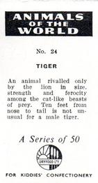 1956 Dryfood Ltd Animals of the World #24 Tiger Back