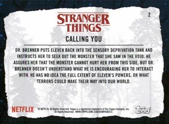 2019 Topps Stranger Things Welcome to the Upside Down #2 Calling You Back