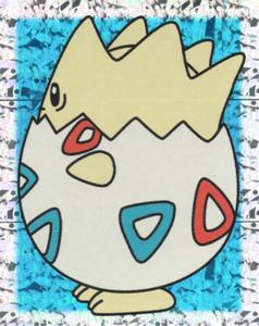 2001 Merlin Pokemon Stickers #91 Togepi Front