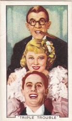 1935 Gallaher Famous Film Scenes #24 Triple Trouble Front