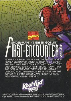 1995 Kool-Aid Bursts Spider-Man First Encounters #2 Spider-Man vs. Green Goblin Back