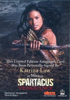2013 Rittenhouse Spartacus Vengeance - Autographs #NNO Katrina Law Back