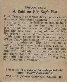 1937 Johnson Candy Dick Tracy (R41) #2 Big Boy Awaits Tracy Back