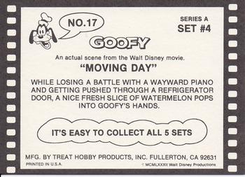 1982 Treat Hobby Disney Goofy #17 Goofy Back