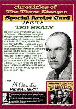 2014 RRParks Chronicles of the Three Stooges - Macarie Claudiu Special Artist Card (Sketch) #NNO Ted Healy Back