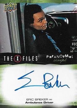 2019 Upper Deck The X-Files UFOs and Aliens Edition - Paranormal Script #A-EB Eric Breker Front