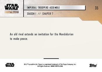 2019 Topps Now Star Wars: The Mandalorian #35 Imperial Troopers Assemble Back