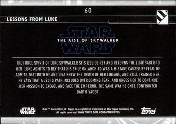 2020 Topps Star Wars: The Rise of Skywalker Series 2  #60 Lessons from Luke Back