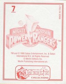 1995 Merlin Collections Power Rangers Album Stickers Series 2 #7  Back