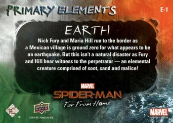 2019 Upper Deck Marvel Spider-Man Far From Home - Primary Elements #E-1 Earth Back