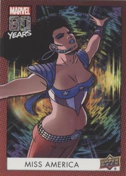 2019 Upper Deck Marvel 80th Anniversary - Color Spike #191 Miss America Front