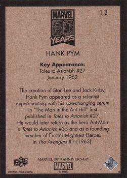 2019 Upper Deck Marvel 80th Anniversary - Retro #13 Hank Pym Back