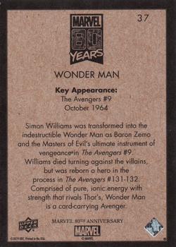 2019 Upper Deck Marvel 80th Anniversary - Retro #37 Wonder Man Back