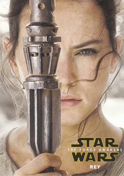 2015 Topps Star Wars: The Force Awakens - 5 Card Character Promo #NNO Rey Front