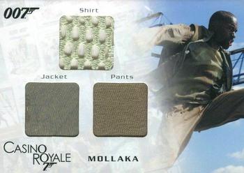 2008 Rittenhouse James Bond In Motion - Costume Triple Relics #TC02 Mollaka Front