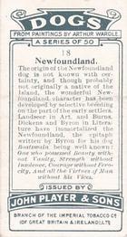 1931 Player's Dogs' Head (A. Wardle Paintings) #18 Newfoundland Back