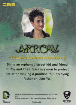 2015 Cryptozoic Arrow: Season 2 - Character Bios #CB9 Sin Back