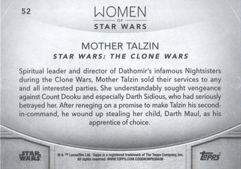 2020 Topps Women of Star Wars - Orange #52 Mother Talzin Back
