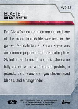2020 Topps Women of Star Wars - Weapon of Choice Purple #WC-12 Bo-Katan Kryze Back