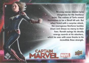 2020 Upper Deck Marvel Avengers Endgame & Captain Marvel - Captain Marvel Silver #9 Korath Back