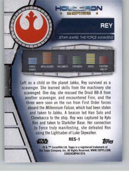 2020 Topps Star Wars Holocron Series #Res-1 Rey Back