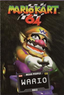 1994-97 Nintendo Power Magazine Inserts #NNO Mario Kart 64 - Wario Front