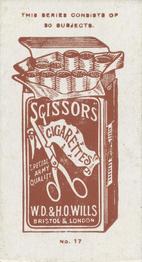 1908 Scissors Actresses/Beauties #17 Mabel Love Back