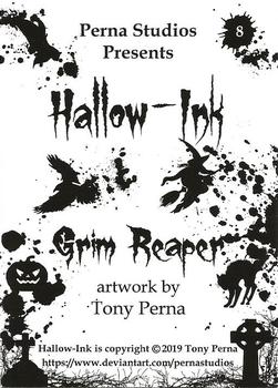 2019 Perna Studios Hallow-Ink #8 Grim Reaper Back