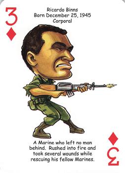 2019 Hero Decks United States Marines Battle Heroes Playing Cards #3♦ Ricardo Binns Front