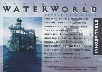 1995 Ultra Waterworld - Double Foil #1 Inhospitable Back
