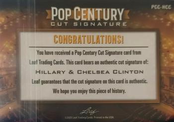 2020 Leaf Metal Pop Century - Pop Century Cuts #PCC-HCC Hillary Clinton / Chelsea Clinton Back