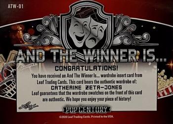 2020 Leaf Metal Pop Century - And The Winner Is... Platinum #ATW-01 Catherine Zeta-Jones Back