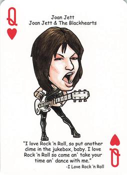 2019 Hero Decks Rock 'n Roll: A Tribute to Rock Playing Cards #Q♥ Joan Jett Front