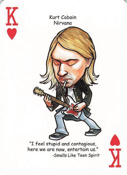 2019 Hero Decks Rock 'n Roll: A Tribute to Rock Playing Cards #K♥ Kurt Cobain Front