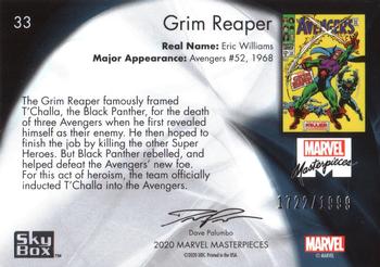 2020 SkyBox Marvel Masterpieces #33 Grim Reaper Back