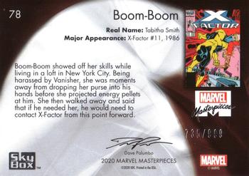 2020 SkyBox Marvel Masterpieces #78 Boom Boom Back