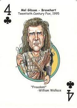 2006 Hero Decks Hooray for Hollywood Playing Cards #4♣ Mel Gibson Front
