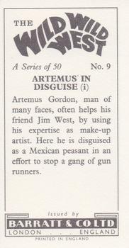 1968 Barratt The Wild Wild West #9 Artemus in Disguise (i) Back