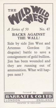 1968 Barratt The Wild Wild West #47 Backs Against the Wall! Back