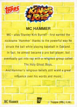 1991 Topps Kings of Rap #10 MC Hammer Back