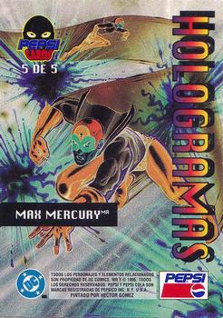1995 DC Comics Pepsi - Holographic #5 Max Mercury Back