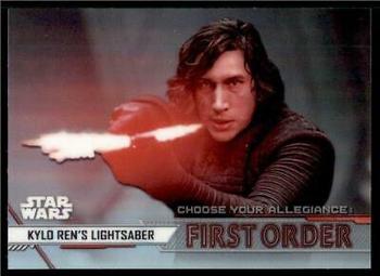 2020 Topps Chrome Star Wars Perspectives Resistance vs. the First Order - Choose Your Allegiance: First Order #CF-7 Kylo Ren's Lightsaber Front