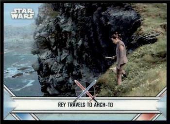 2020 Topps Chrome Star Wars Perspectives Resistance vs. the First Order - Empire at War #EW-9 Rey Travels To Ahch-To Front